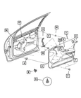 Genuine Mopar Door Handle Kit Left 5102864AA New. Price: $130.56.