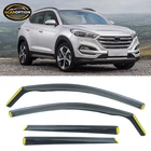 In-channel Window Visors Fits 16-21 Hyundai Tucson Rain Sun Guard Deflectors Pc New. Price: $39.99.