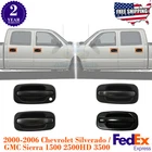 Door Handles Black Front + Rear For 2000-2006 Chevrolet Silverado / Gmc Sierra New. Price: $76.35.