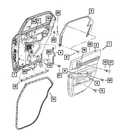 Genuine Mopar Inside Release Handle Left 1LF89ZJ8AA New. Price: $46.23.