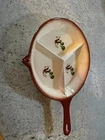 Vintage Brock Of California Chanticleer Rooster 3-PART 11" Divided Open Skillet Used. Price: $20.00.