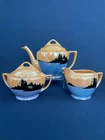Vintage Art Deco Porcelain Lusterware Tea Set Orange / Blue Japan 1920S 1930S Unspecified. Price: $71.50.