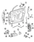 Genuine Mopar Front Door Exterior Handle Left 4717513AC New. Price: $116.15.