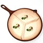 Vtg Brock Of California Chanticleer Rooster Skillet 3-PART Divided Open 9" 1950S Used. Price: $24.00.